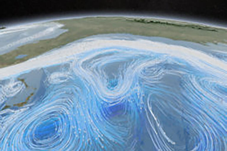 Satellite image of ocean currents