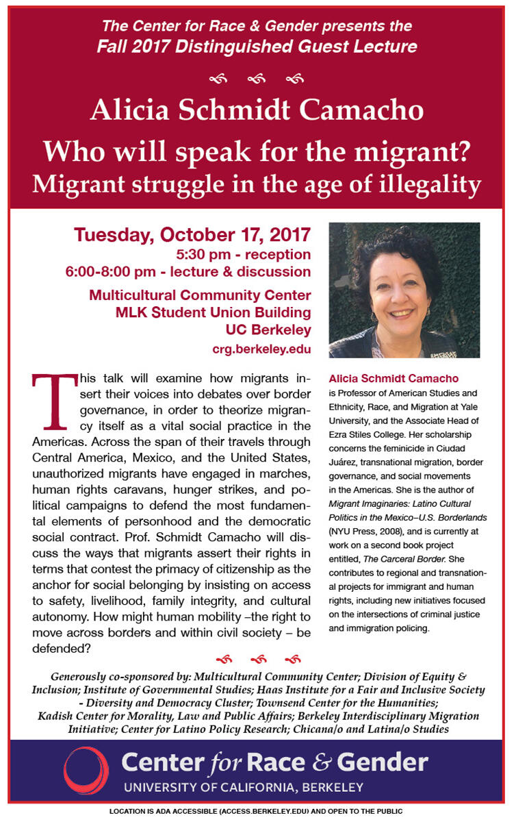 Event flyer for October 17, 2017 Distinguished Guest Lecture