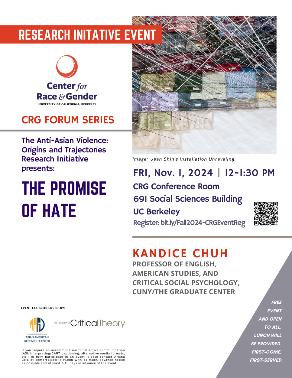 Flyer for 11-01-2024 crg forum