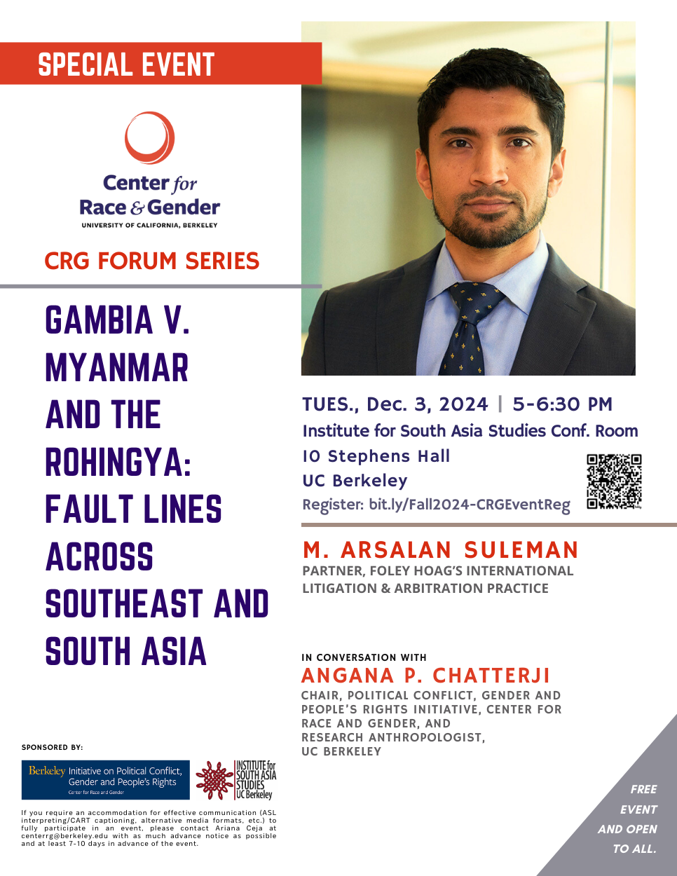 Flyer for 12-3-2024 crg forum