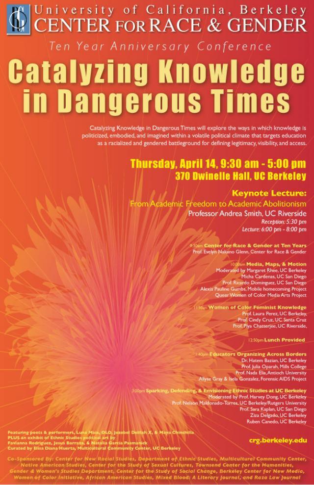 Event flyer for 4-14-2011 Catalyzing Knowledges