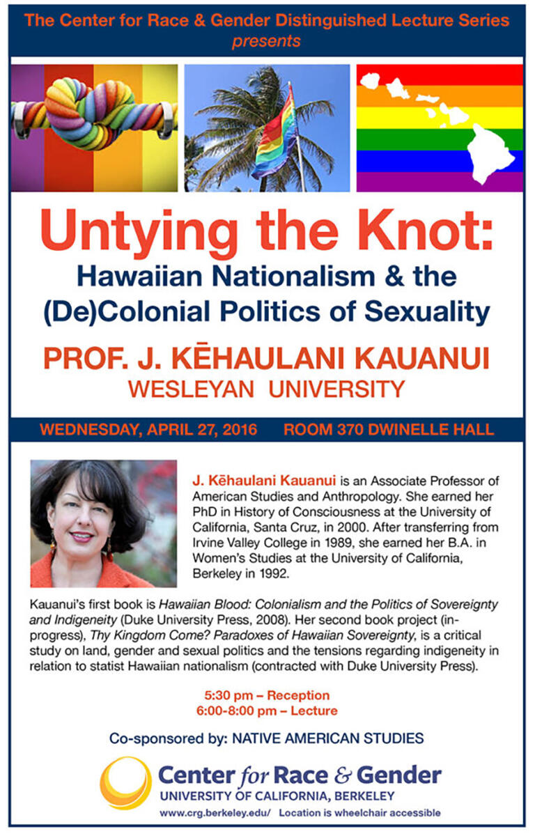 Event flyer for April 27, 2016 Distinguished Guest Lecture