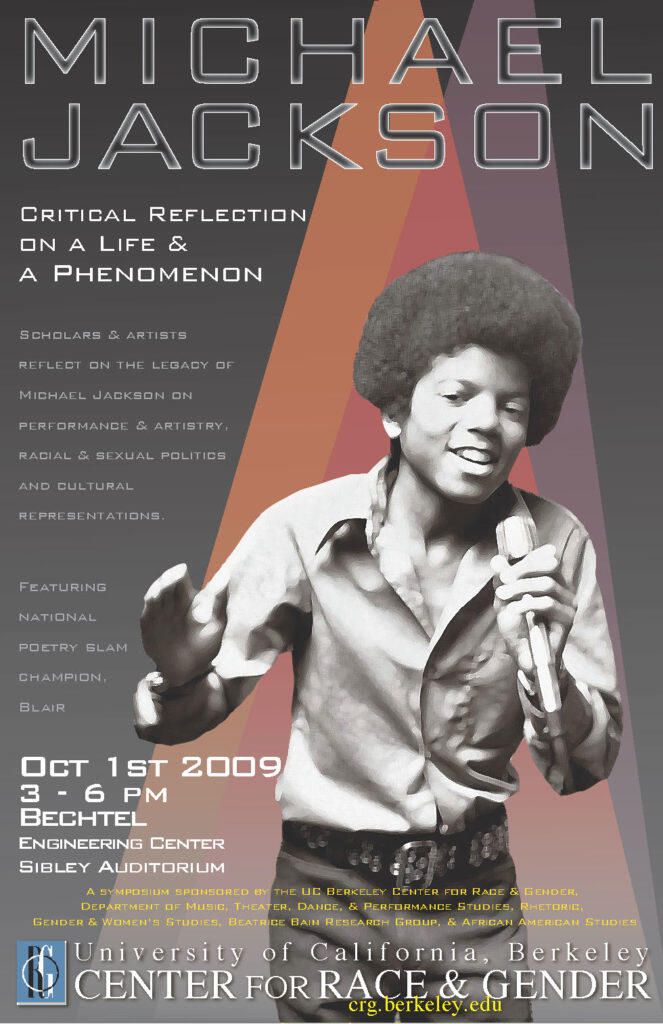 Event Flyer for Fall 2009 Michael Jackson Symposium