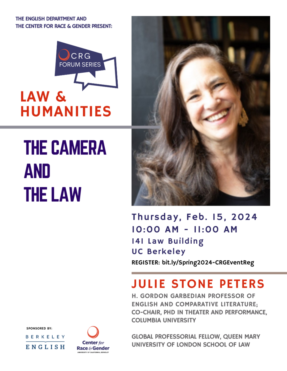 Flyer for 2-15-2024 Law & Humanities Forum