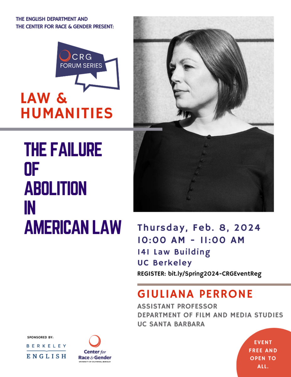 Flyer for 2-8-2024 Law & Humanities Forum