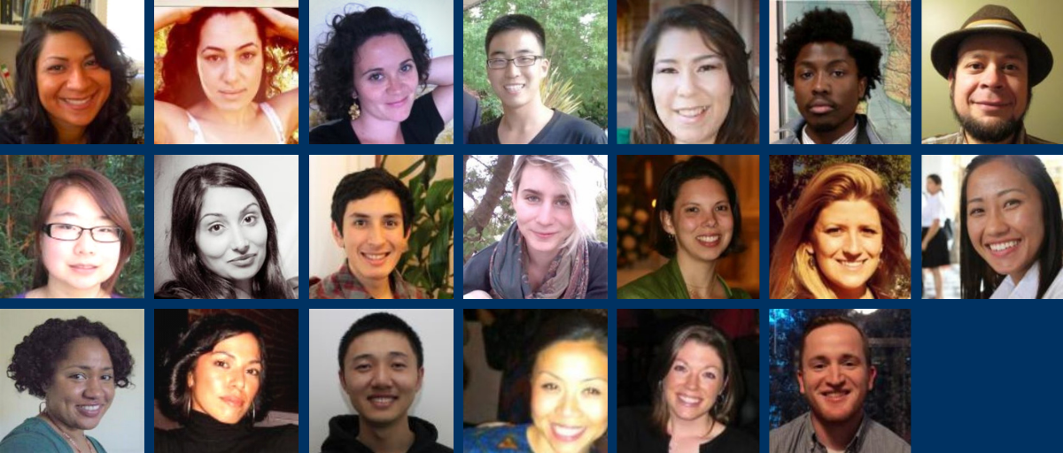 Grid with photos of AY 2012 - 2013 CRG Student Research Grantees