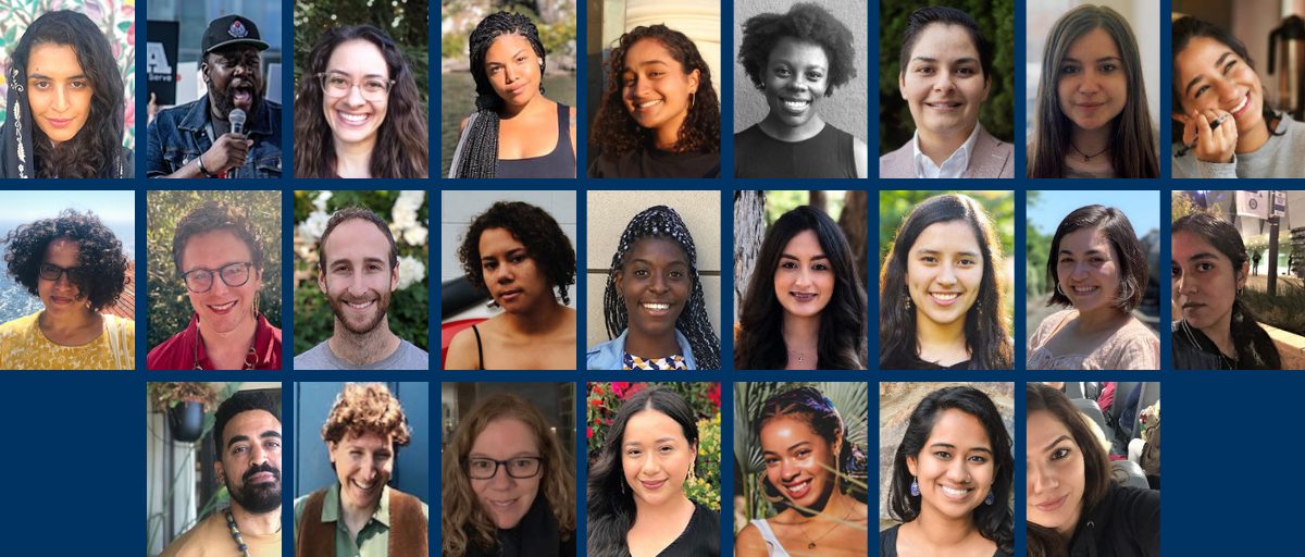 Grid with photos of AY 2019 - 2020 CRG Student Research Grantees