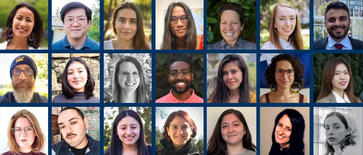 Grid with photos of AY 2021 - 2022 CRG Student Research Grantees
