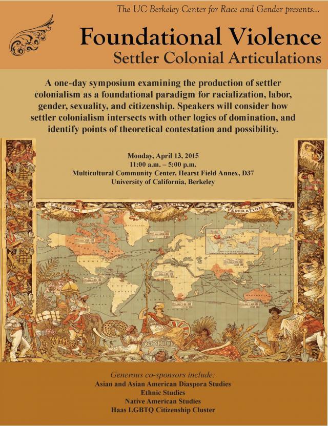 Event Flyer for 4-13-2015 Foundational Violence - Settler Colonialism