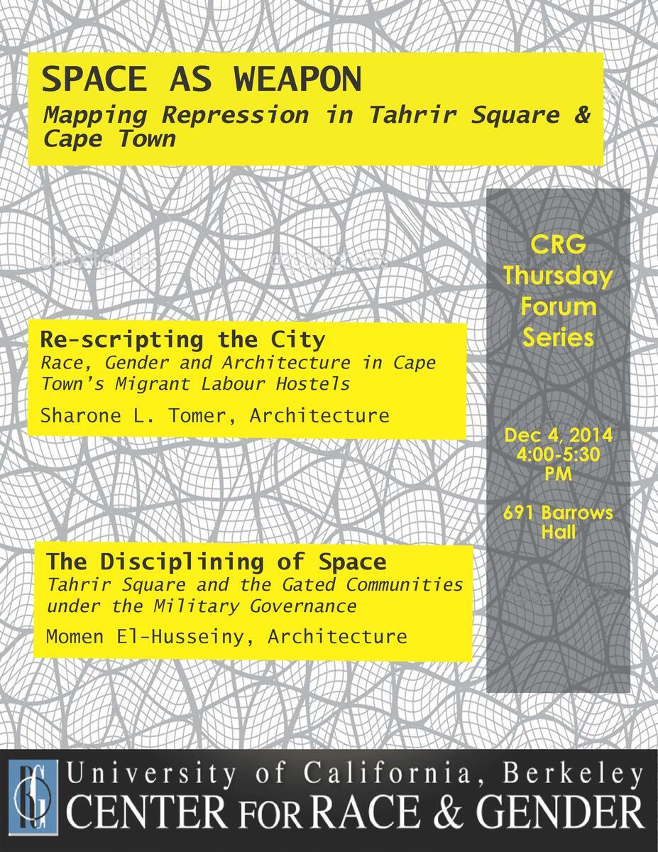 Flyer for 12-4-2014 CRG Forum