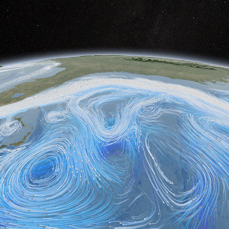 Earth with ocean currents