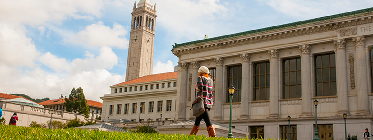 View of Doe Library from Memorial Glade